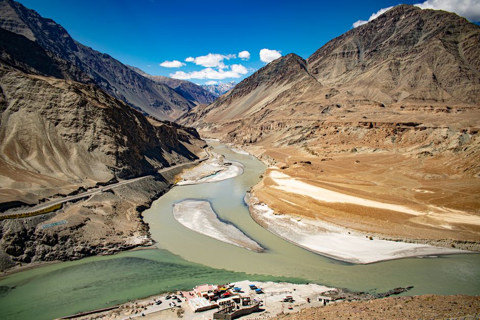 Confluence of Indus & Zanskar Rivers (Sangam)